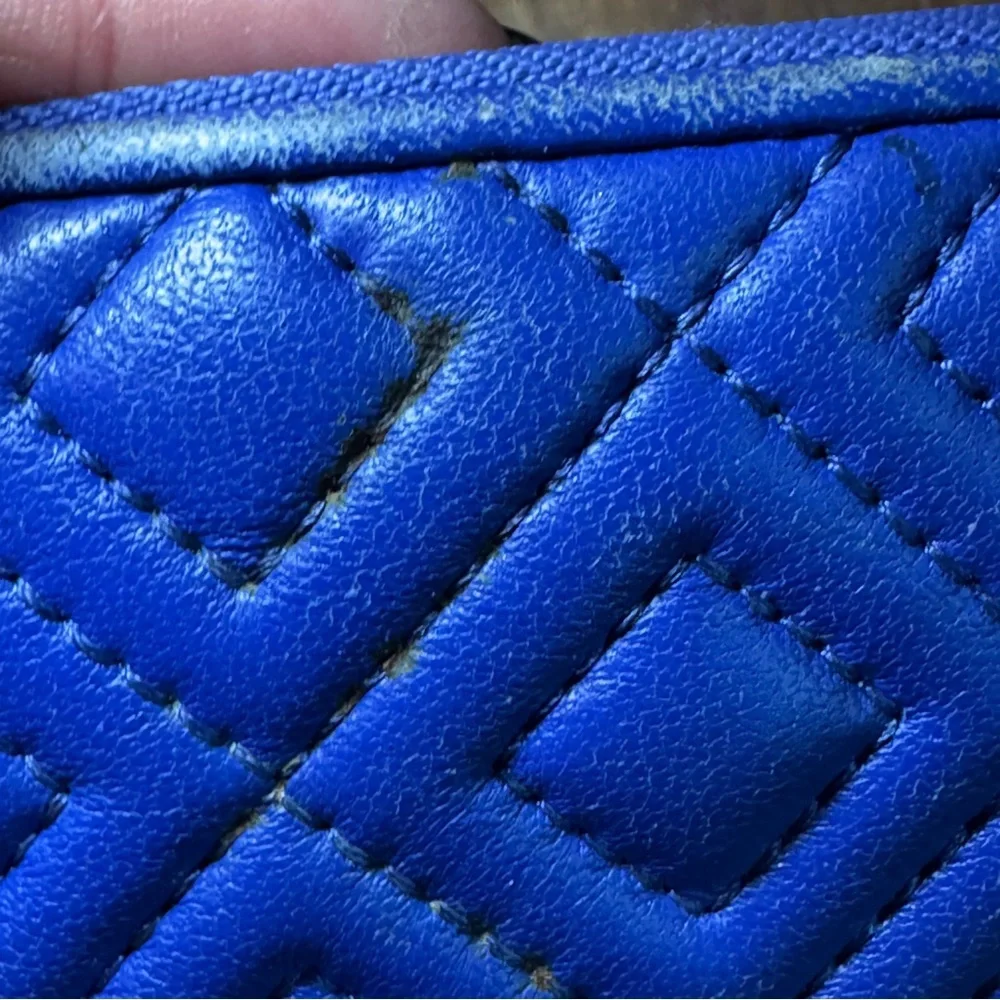 Tory Burch Fleming Soft Zip Continental Wallet in Blue